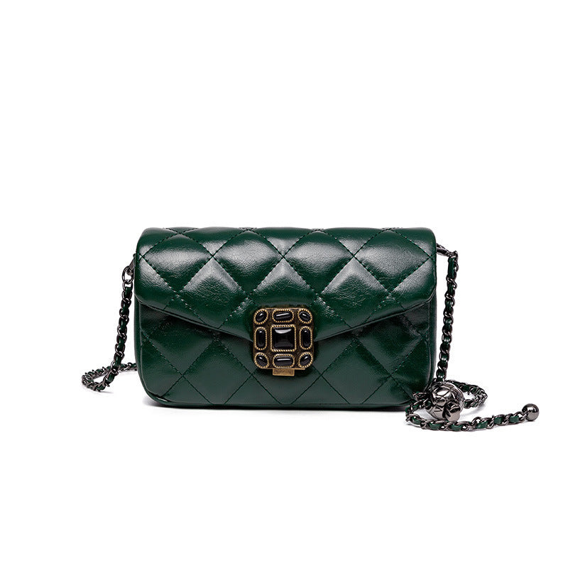 PU Leather Chain Crossbody Bag