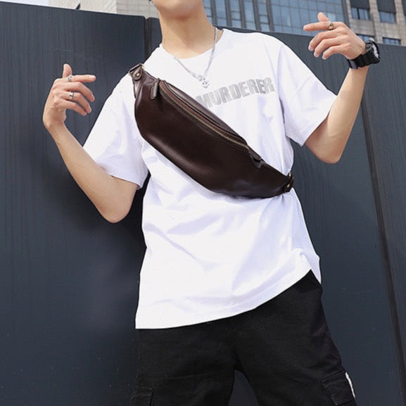 PU Leather Fanny Pack/Chest Bag