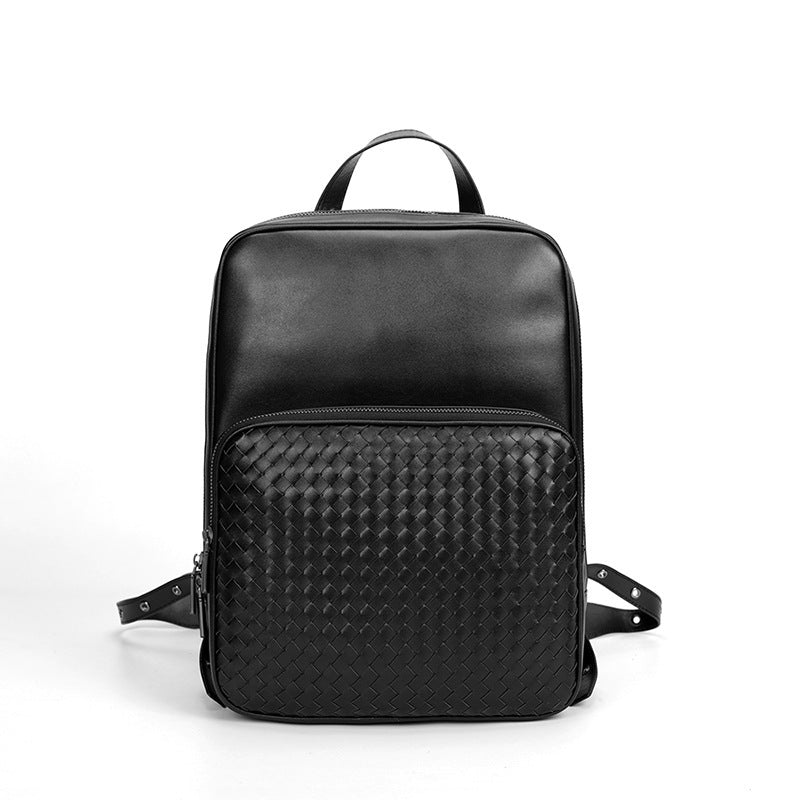 Microfiber Leather Woven Backpack