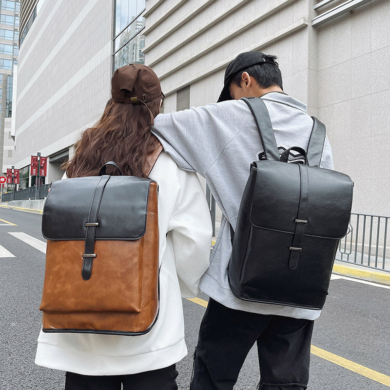 PU Leather Unisex Backpack