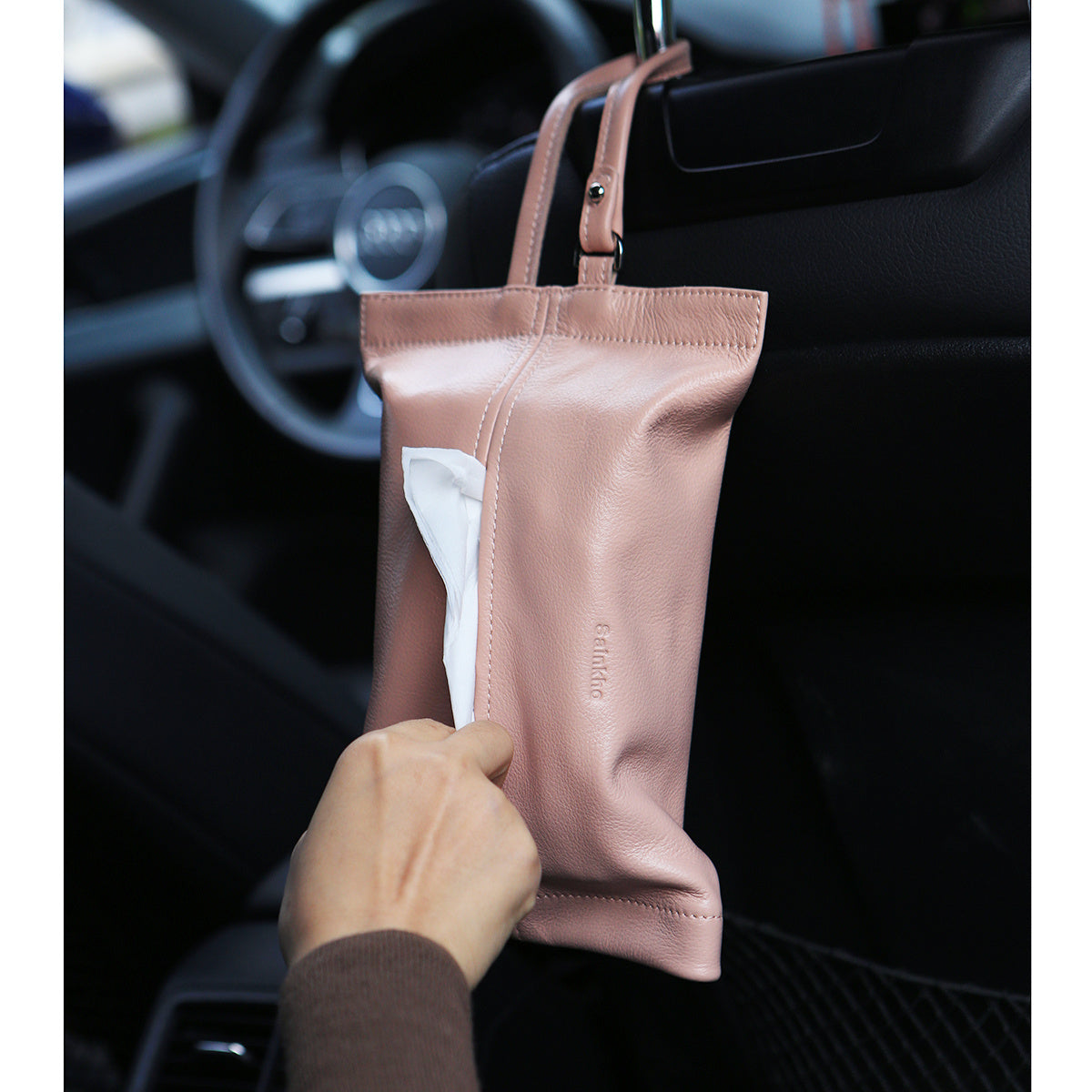 Leather Tissue Storage Bag