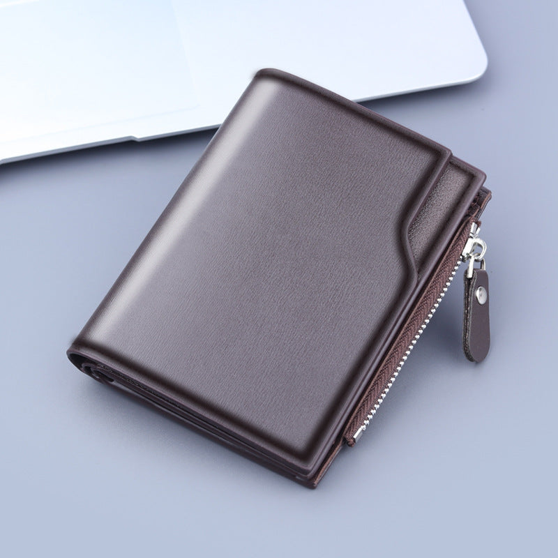 PU Leather Tri-Fold Wallet