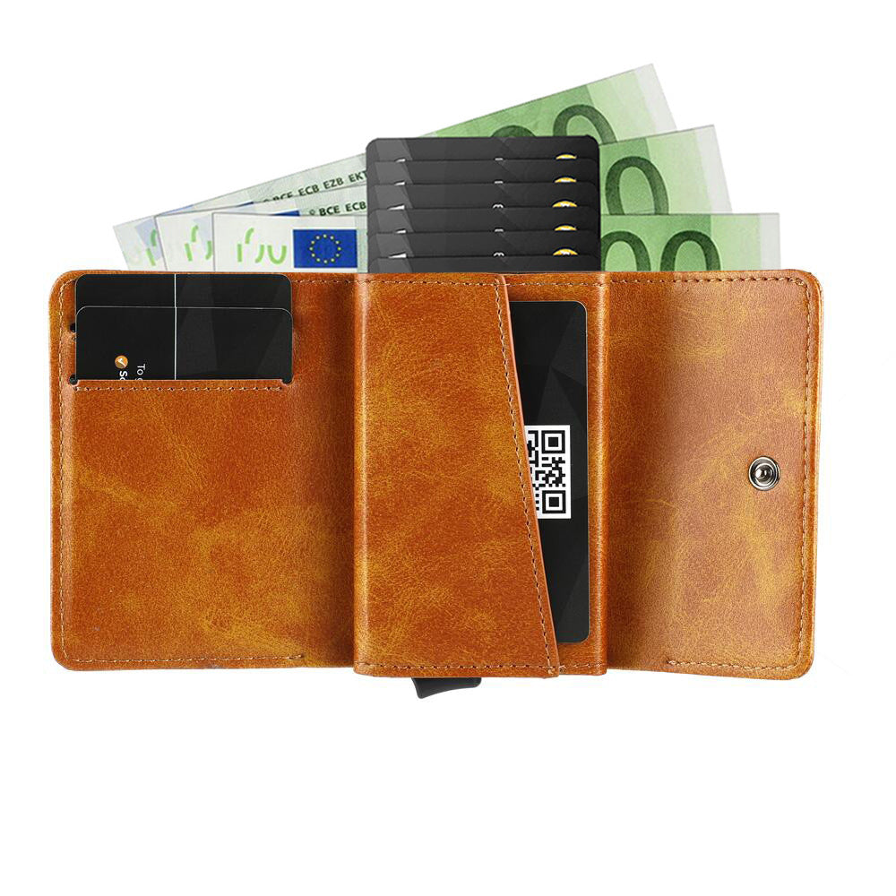 PU Leather Tri-fold Wallet