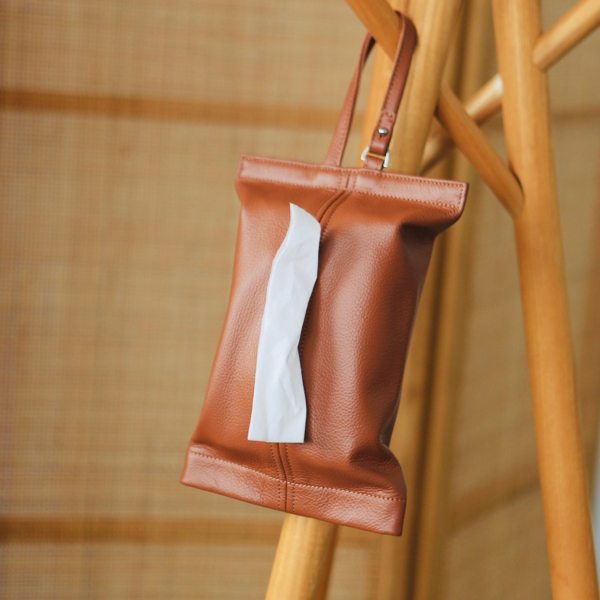 Leather Tissue Storage Bag