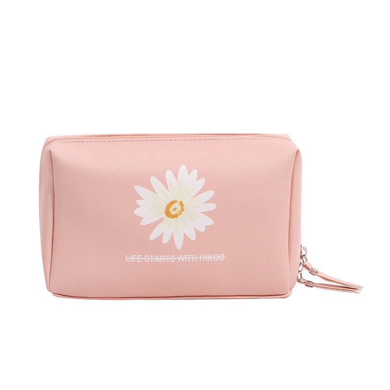 PU Leather Daisy Cosmetics & Toiletry Bag