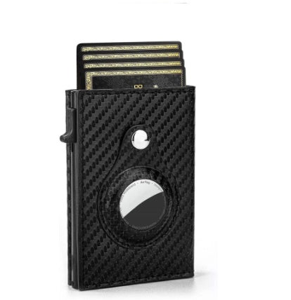 PU Leather & Carbon Fiber Slim Wallet