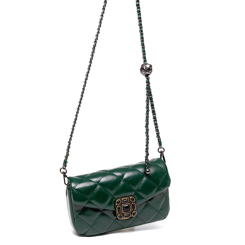 PU Leather Chain Crossbody Bag